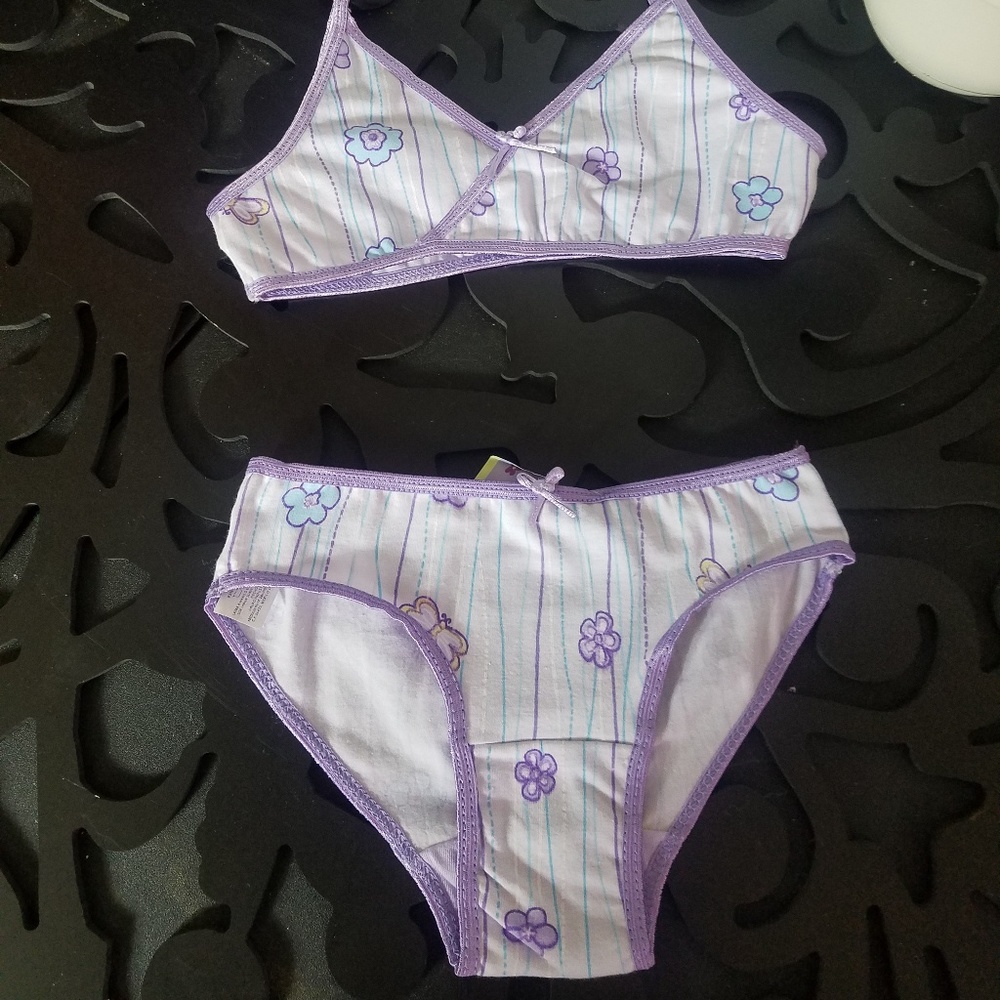 Kids floral top & underwear set